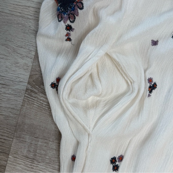 Free People Oxford White Floral Embroidered Bohemian Mini Dress Women’s Size M - Picture 7 of 16